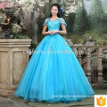 Alibaba Online Cinderella Royal Blue Special Occasion Party Gowns Princess Style Real Sample Ball Gown Wedding Dress